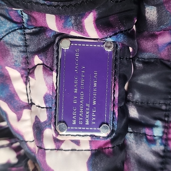 MARC by Marc Jacobs Pretty Nylon Eliz-A-Baby Diaper Bag, Black & Purple Multi - Picture 8 of 14